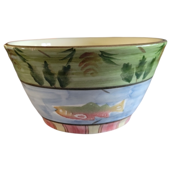 Vtg Home Trends Bella Ceramica Timberline Earthenware Coupe Soup Bowl - Picture 8 of 14